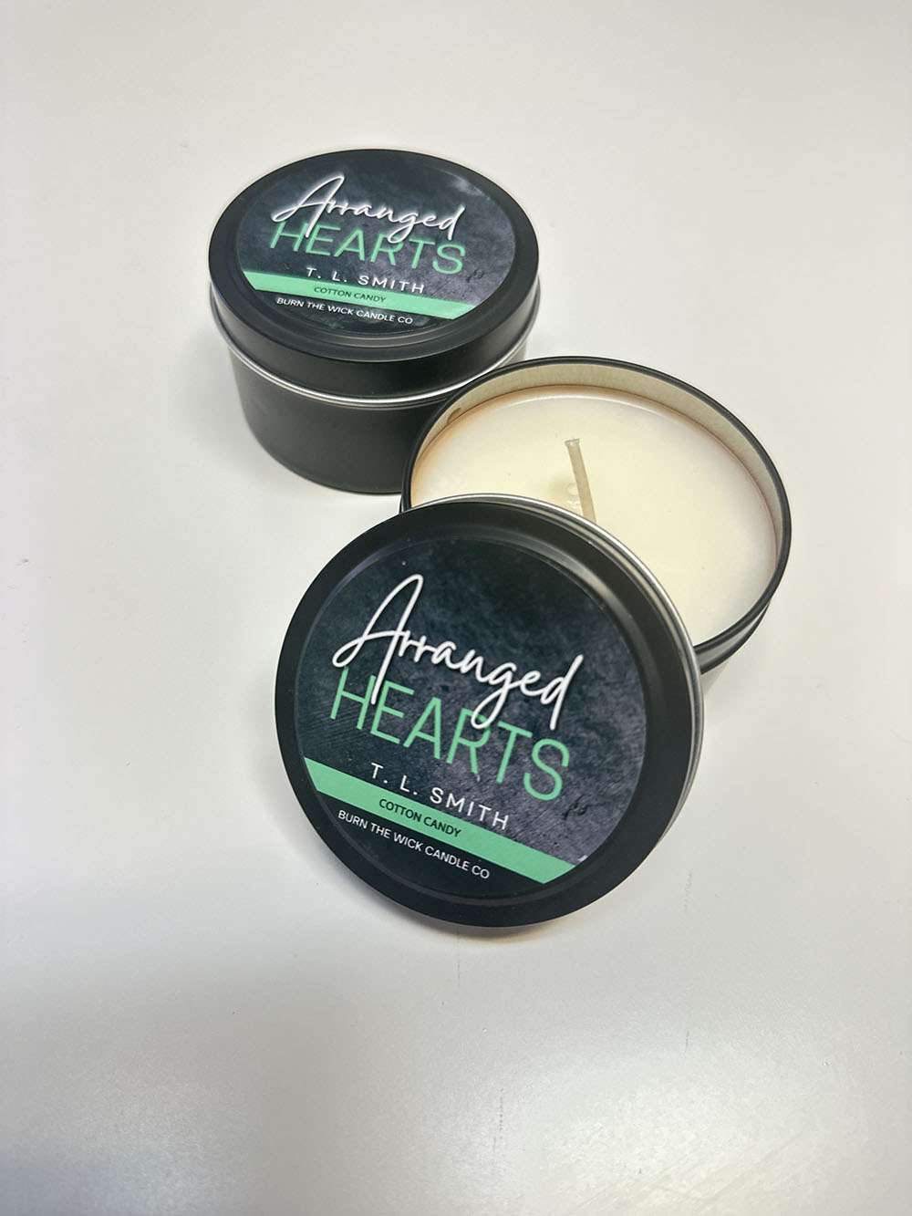 Arranged Hearts Candle